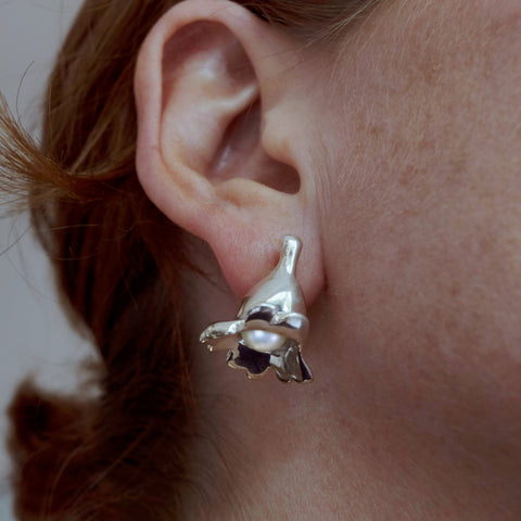 Jacaranda Pearl Earrings hover