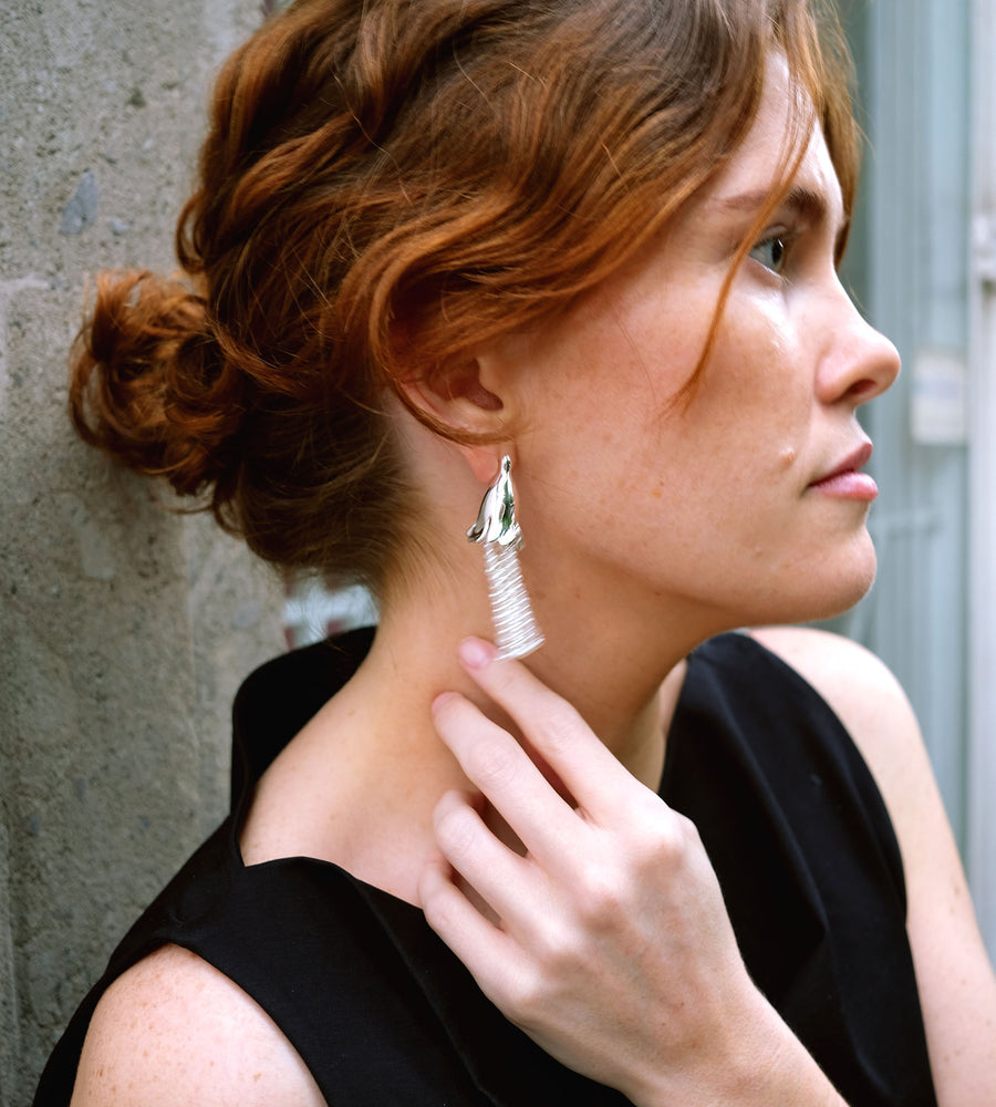 Jacaranda Fringe Perlé Earrings